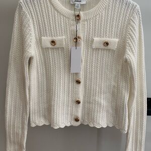 Jason Wu Ivory Button-Up Cardigan